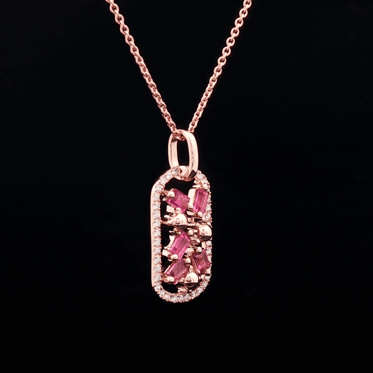 Capri Pink Tourmaline and Diamond Necklace SKU: 573971 | Gerard McCabe