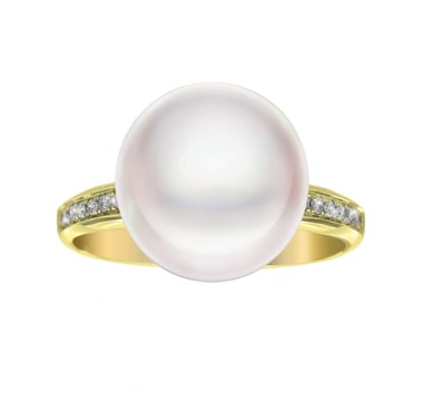 Luminosity Classic South Sea Pearl and Diamond Ring