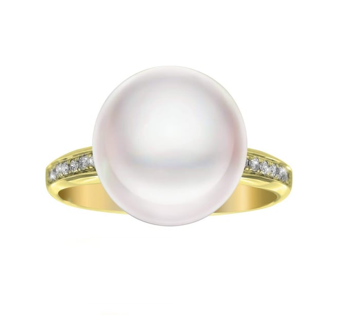 Luminosity Classic South Sea Pearl and Diamond Ring