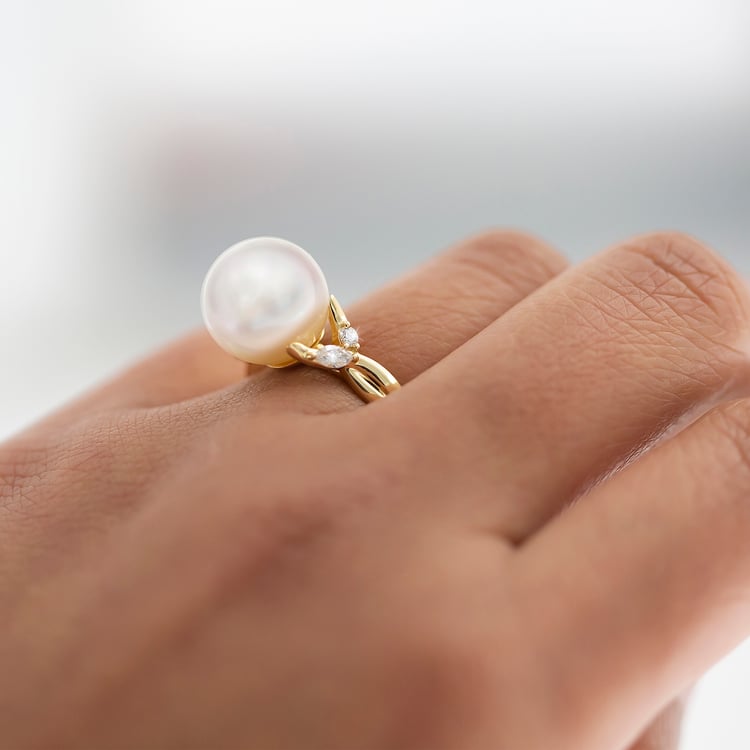 Embrace South Sea Pearl & Diamond Ring
