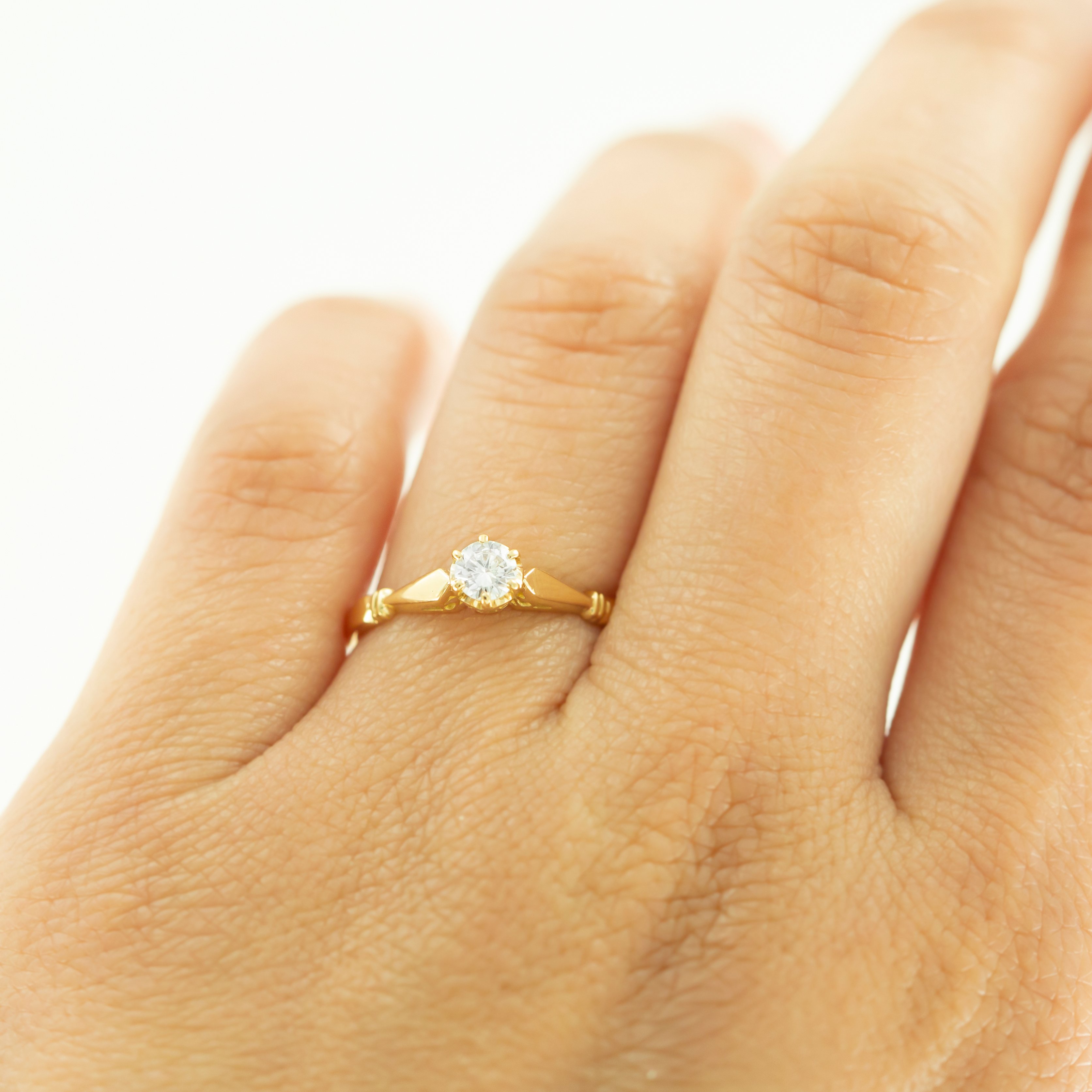 Late 20th Century Diamond Engagement Ring Circa 1990 