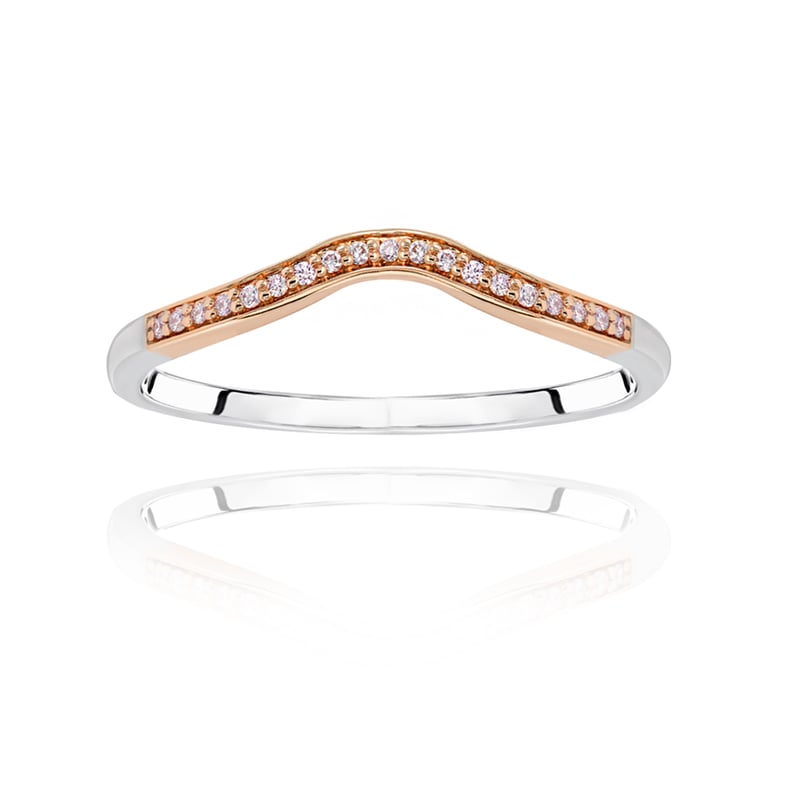 Blush Florence Pink Diamond Curved Wedding Ring