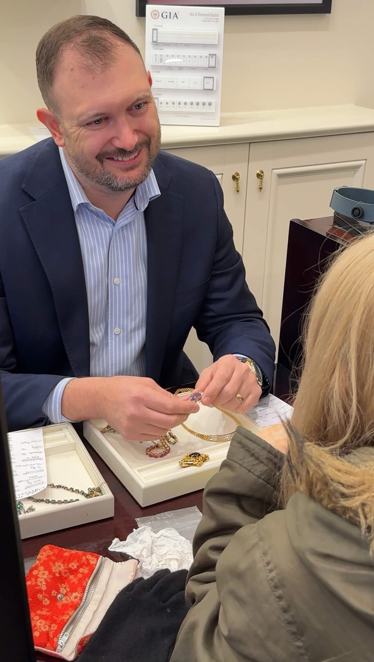 Antique Jewellery Roadshow 2026 | Justin McCabe With A Client and Their Jewellery