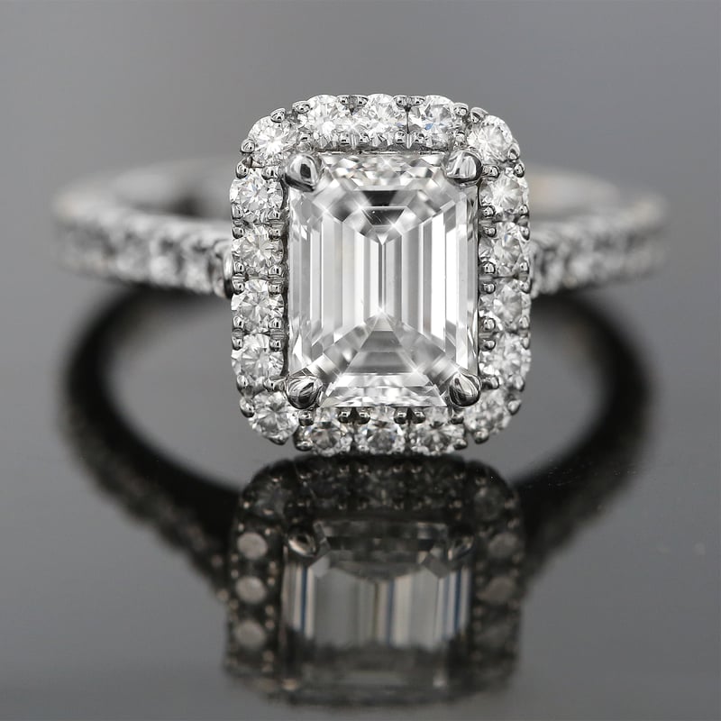 Aura Emerald Cut Diamond Engagement Ring