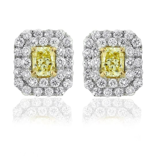 Aura Duet Yellow Diamond Earrings