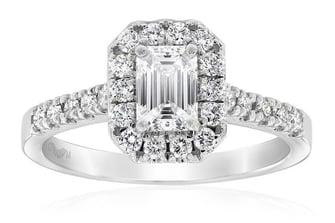 Aura Emerald Cut Diamond Ring 3-1