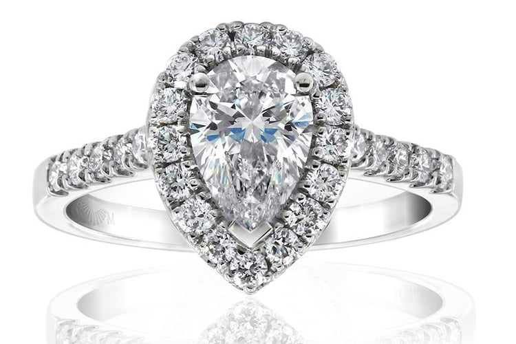Aura Pear Cut Diamond Ring
