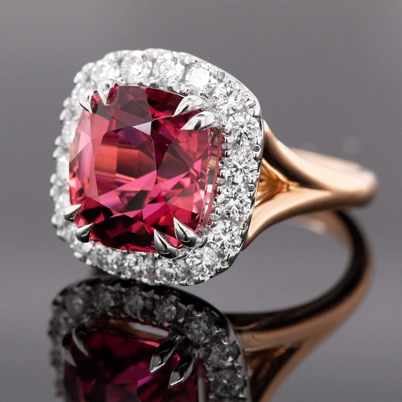 Aura Pink Tourmaline & Diamond Cocktail Ring | 560806 | Gerard McCabe