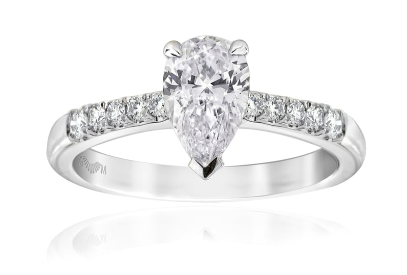 Celeste Pear Diamond Engagement Ring