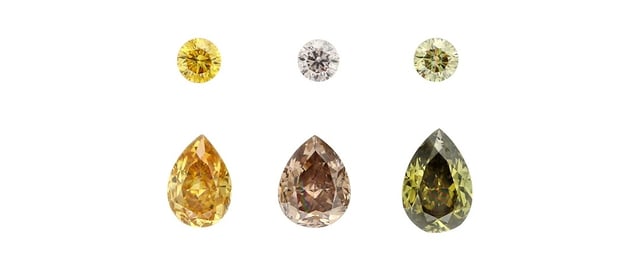 Coloured Diamonds Pear and Round Echunga Collection