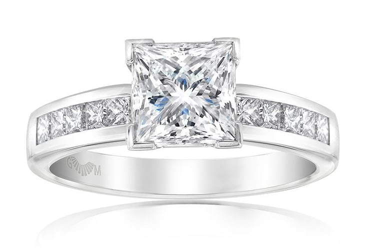 GMAC Princess cut diamond ring