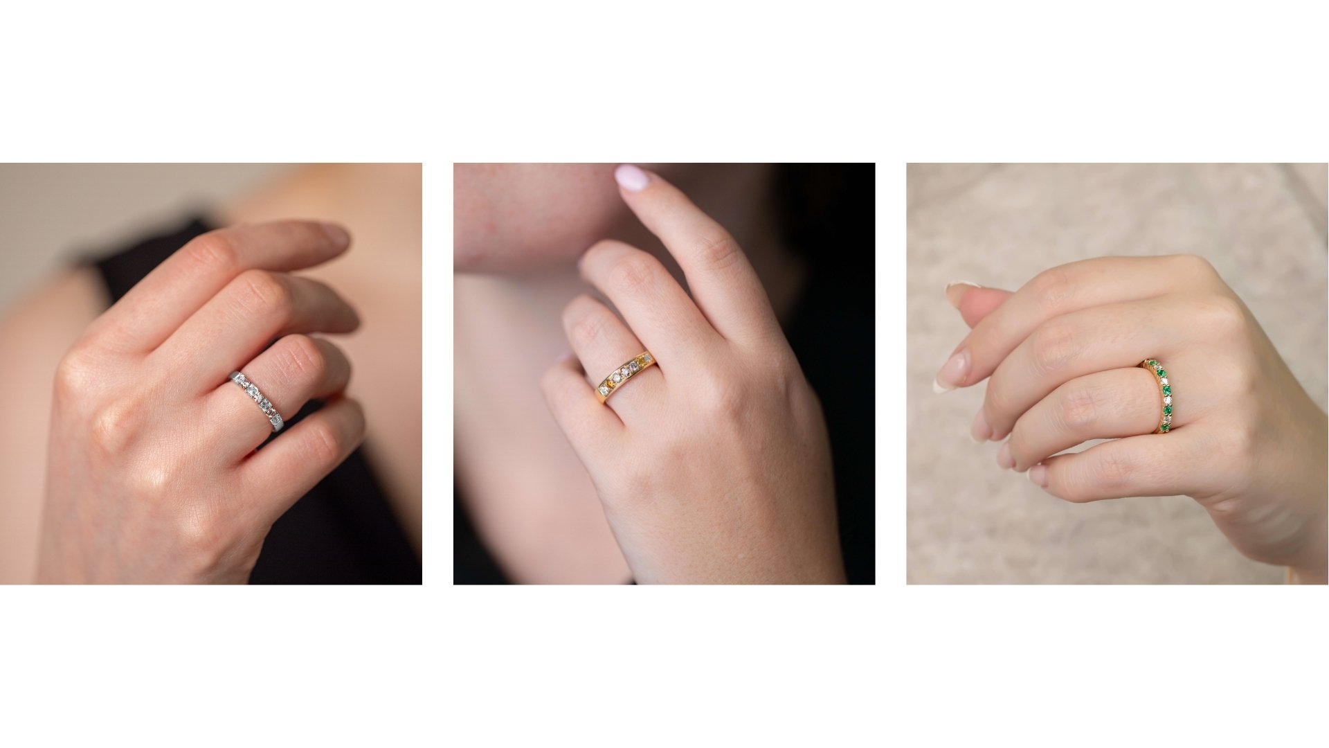 Gerard McCabe Coloured Gemstone Linea Ring Collection
