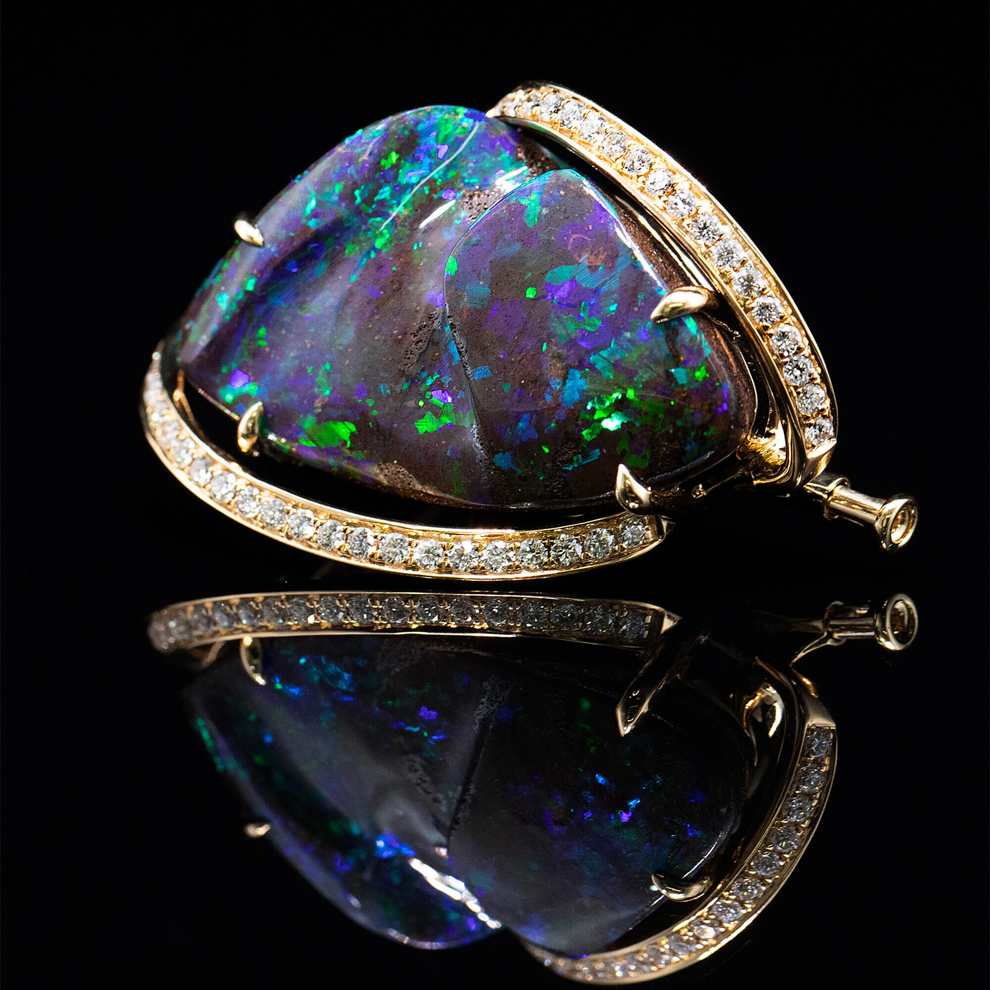 Opalescence Boulder Opal and Diamond Necklace SKU 574797