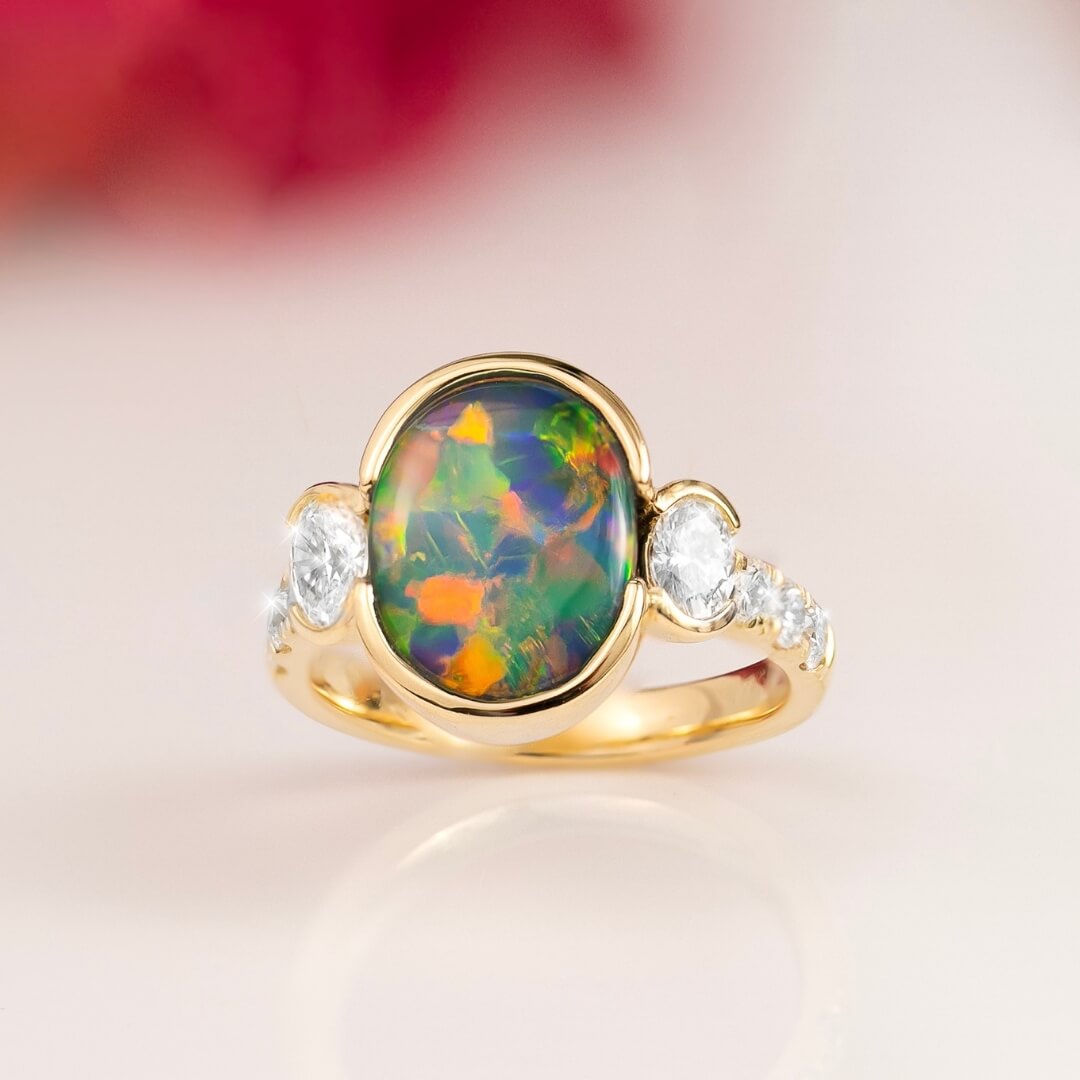 Stella Lightning Ridge 2.89ct Opal and Diamond Ring SKU 567035 | Gerard McCabe Jewellers 2026