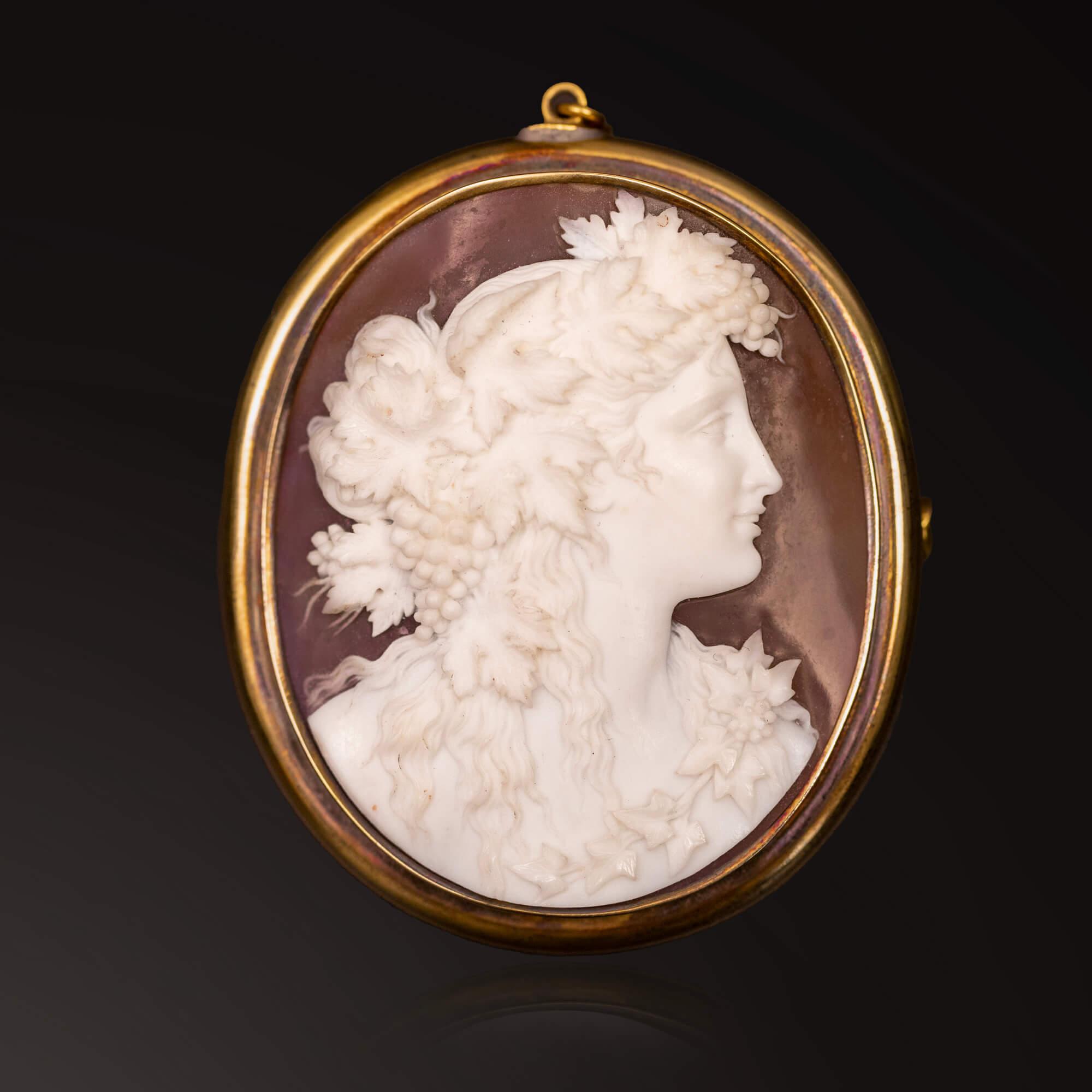 Victorian Cameo Brooch Pendant Circa 1890s SKU 571632