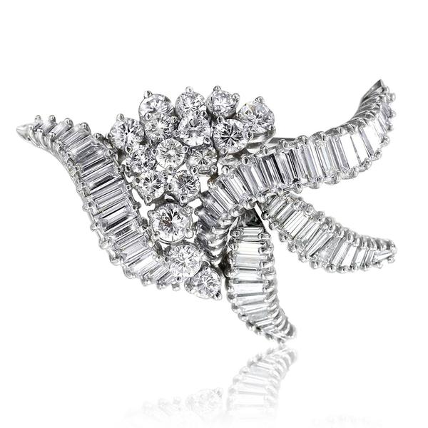 Vintage Patinum Diamond Spray Brooch - Gerard McCabe