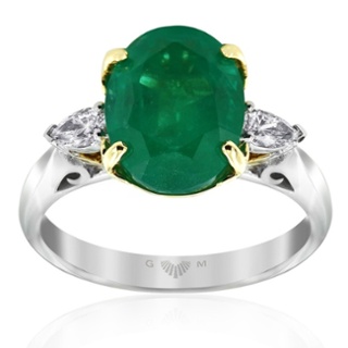 Emerald Lyre Ring top view-5