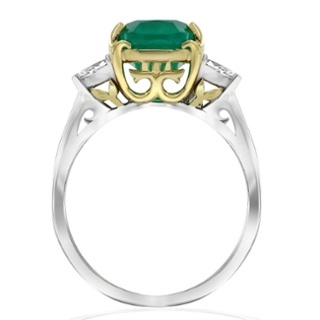 Emerald Lyre Ring