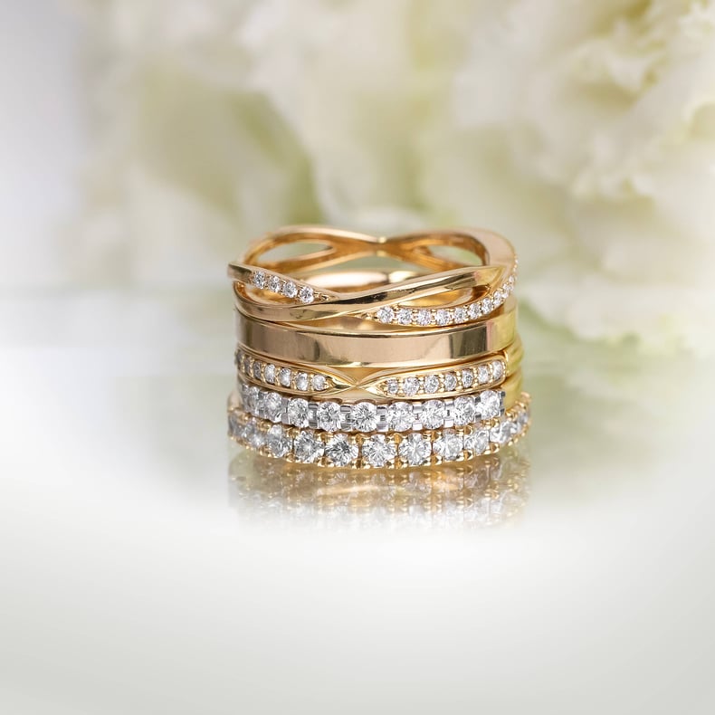 wedding rings stack 4