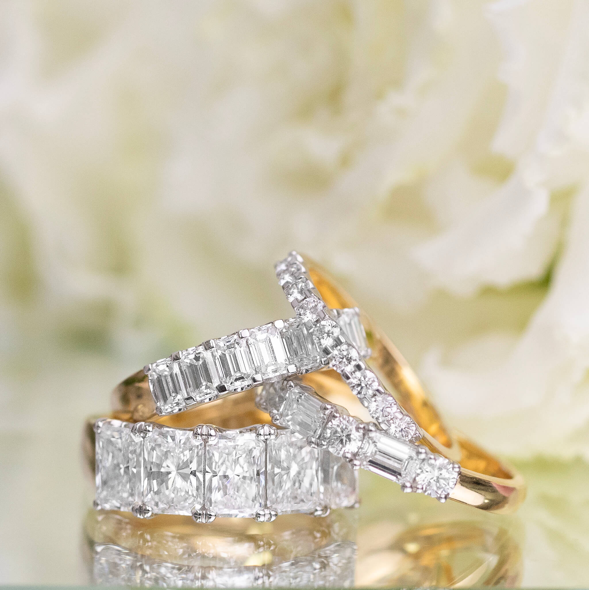 wedding rings stack 5