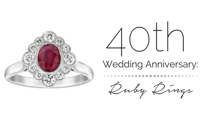 40th Wedding Anniversary Ruby Rings